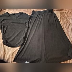 Elegant Black Maxi Skirt